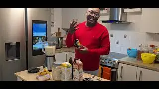 Watch my husband making a strong back drink #oats #guinness #malta #nourishment #almond #mixnuts.