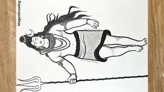 Lord Shiva Drawing,  Mahadev Drawing, Maha shiv ratri Drawing