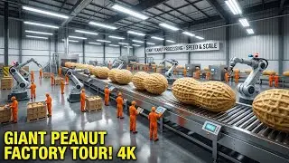Inside a modern peanut processing plant: From raw peanuts to finished peanut butter | Industry 4.0