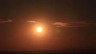 Star Setting on Planetary Horizon (filmed from planet's surface)
