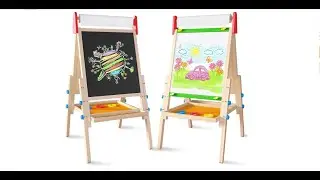 Tiny Land Easel for Kids with 2 Drawing Paper Roll Learning Toy, Gift & Art Supplies for Toddler