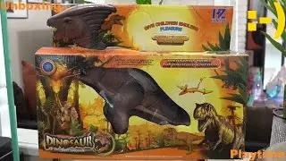 Battery Operated Dinosaur Toy: Unboxing a Parasaurolophus and Playtime
