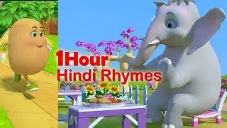 Aloo Kachalu and more Hindi rhymes 1 hour  - 7   | हिंदी बालगीत संकलन १  घंटे  का | kiddiestv hindi