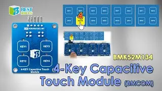 [Input Modules | Touch]4-Key Capacitive Touch Module (BMCOM) BMK52M134 #Touch #4Key #TouchModule