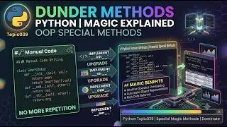 AI-Topic039 | Python Special Methods (Magic/Dunder Methods) Explained | OOP in Python | AI