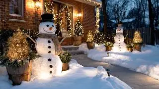 Cheap DIY Outdoor After Christmas & Winter Decorations That Make Your Home Look Magical at Night