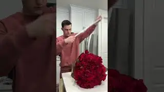 Surprising my wife with a giant bouquet