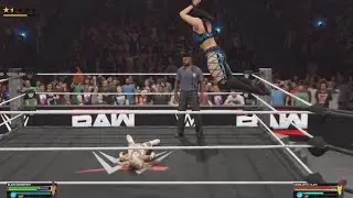 WWE 2K25 RAW Blair Davenport vs. Charlotte Flair