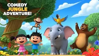 Chintu Chinki Ki Comedy Jungle Adventure 🌴😂 | Funny Kids Cartoon Story | Hindi 3D Animation Jungle