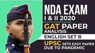 NDA 1 & 2 2020 Exam |  English Set B | Paper Analysis | UPSC Sets Easy Paper Due To Pandemic