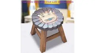 Review Creative cute solid wood student children  cartoon small  household shoe changing  wooden st
