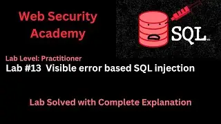 Visible error based SQL injection (Lab #13) [Hindi]