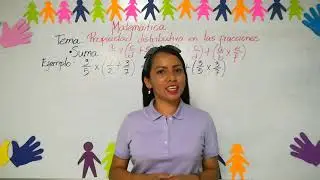 Propiedad distributiva de la multiplicación de fracciones (sumas).