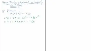 Taylor polynomial - an application to calculating a series