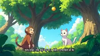 Monkey aur Cat ka Funny Jungle Adventure | Hinglish Cartoon Story