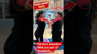 !! Shoulders 2 Exercise Burn fat just a pair of Dumbbell 💥#shoulder #shortsfeed #exercise