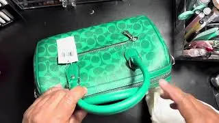 Purse video:  Bright jade Rowan Satchel Bag In Signature Canvas June 11, 2025
