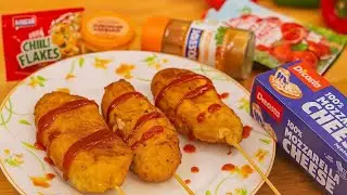 Crispy, cheesy corn dogs one bite and you&rsquo;re hooked!
