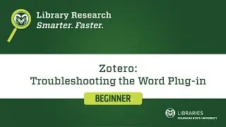 Zotero Basics - troubleshooting the Word plug-in