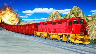 Overheated Brakes Freight Trains High-Speed Accidents #8 ✅ BEAMNG.Drive STREAM