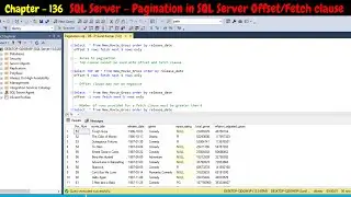 SQL Server - Pagination | Offset and Fetch Clause