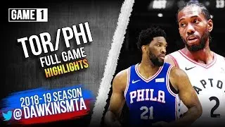 Toronto Raptors vs Philadelphia 76ers Full Game Highlights  Game 1  2019 ECSF   FreeDawkins