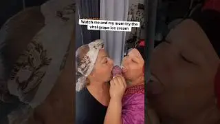 Try the viral grape ice cream with me and my mom #viral #grape #viralicecream #foryou r