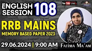 RRB Mains 2023 : Memory Based Paper & Exam Analysis | #RRBMains #examanalysis 29.06.2024