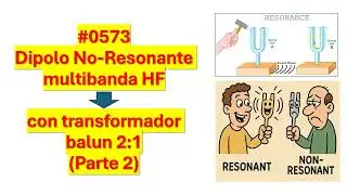 #0573 Antena Dipolo No Resonante HF (DNR) multibanda con transformador balun 2 a 1 (Parte 2), XQ2CG