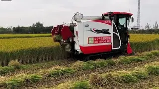 Kubota ER575 combine Harvester field working |made in Japan mini Kubota harvester |import from Japan
