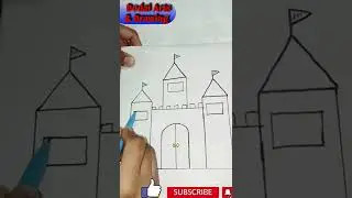 How to draw a castle 🏰|#drawing #castle |#art ||#drawing|#youtubeshorts #shorts