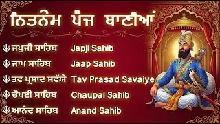 5 Bani Path | Listen Every Morning | Panj Bani Path | Nitnem | Daily Nitnem #gurbani #kirtan