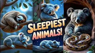 😴🐨 Sleepy Time! | Meet the Animals That Sleep the MOST! 🐻🛌