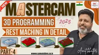 Mastercam 2025 3d Programming | How to do Rest Milling in Mastercam 2025 3d | Rest Milling Mastercam