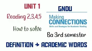 Unit 1 global health reading 2 to 5 gndu ba 3rd semester definition & academic words 