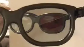 Quick demo of passive 3D glasses operating principle