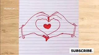 How to make heart shape hand's // drawing for beginners // hands making a heart shape 🫶🏻