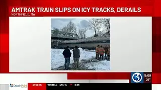 Amtrak train derails in Northfield, Massachusetts with over 100 passengers aboard