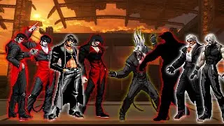 [KOF Mugen] Dark Iori Yagami Team Vs Dark Bosses Rugal Team