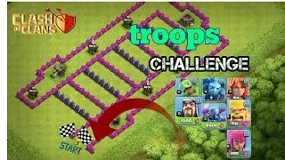 One troop vs one maze base 🌋🌋 troop challenge ।। clash of clans in Hindi