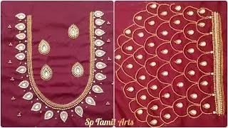 aari work blouse / thilagam stone blouse / aari work / sp tamil arts