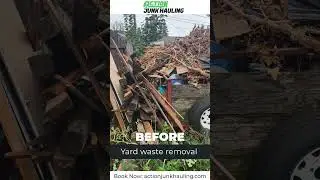Yard Waste Removal  #junkcleanup #junkremovalcompany #junkremoval