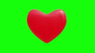 4K Green Screen Heart Beat