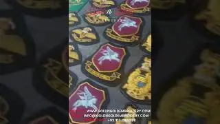 Thread & Bullion Wire Hand Embroidered Blazer Badges Made By Gold N Gold Embroidery Company #Shorts