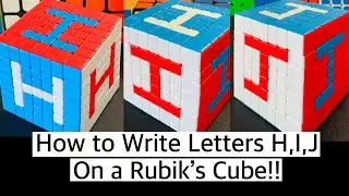 How to make letters H, I ,J on Rubik's Cube | Rubik&rsquo;s Cube Patterns | 7x7 | Letters & Patterns | A-Z