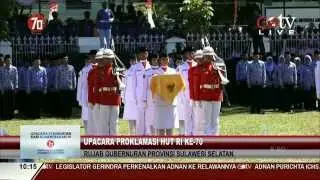 Upacara Proklamasi HUT RI ke-70 Rujab Gubernur Sulsel (17-08-2015)