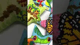 ⭐ Beaded Stars Rainforest ⭐ - Peyote Stitch Ornaments Beadwork Patterns  #beadingpattern