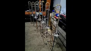 6 Different Nickel & Silver Trombones