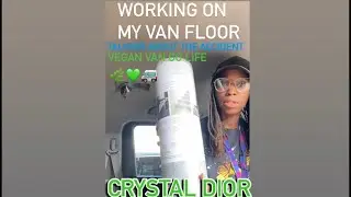 Laying my Floor Down in The Van💚🌿🚐Vegan Van Go Life Ep. 3💚🌿🚐