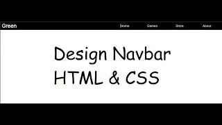 Design a simple Navbar | HTML & CSS